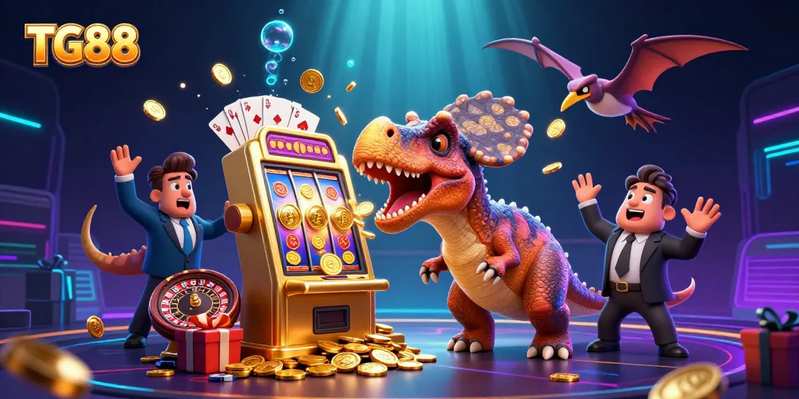 Experience the thrilling jackpot action at TG88 with colorful slot machines and animated characters.