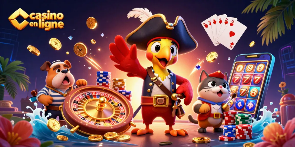 Jouer au casino en ligne avec des personnages de pirates et des éléments de jeu dynamiques.