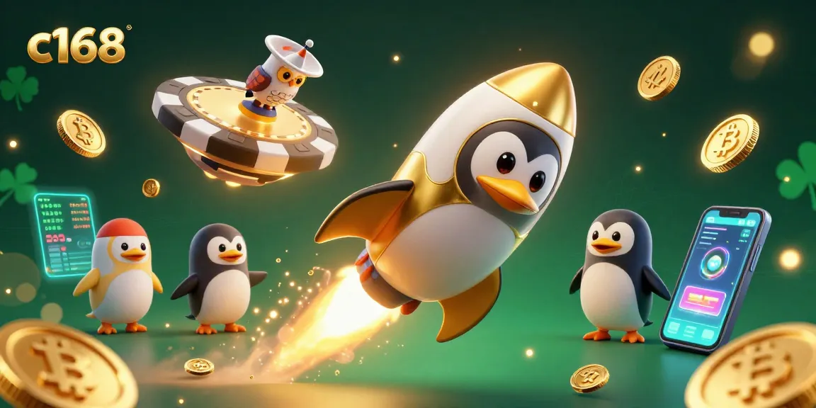 Join the excitement of c168 with a penguin and owl racing towards a cosmic casino!