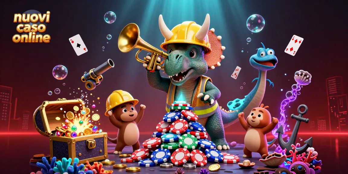Scopri i nuovi casino online e vivi l'emozione con una scena animata di gioco con dinosauri.