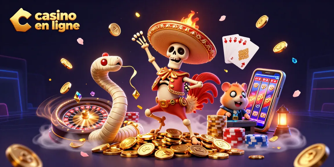 Vivez l'excitation du casino en ligne avec un rooster mariachi dansant sur des pièces d'or et des éléments de jeu dynamiques.