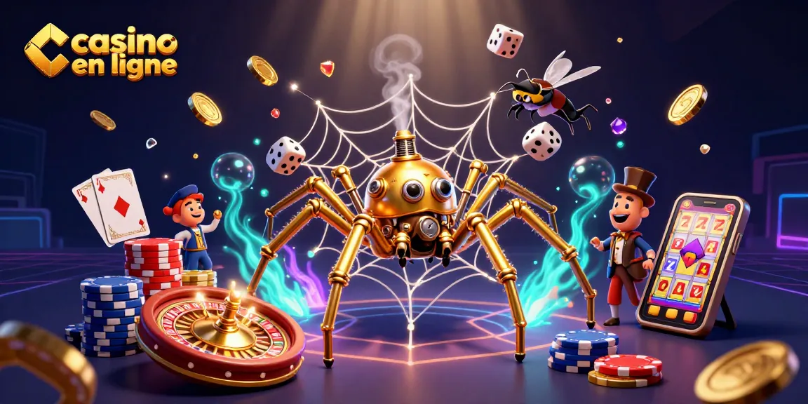 Visualisez le casino en ligne avec des éléments dynamiques de jeux, y compris des cartes et des jetons captivants.