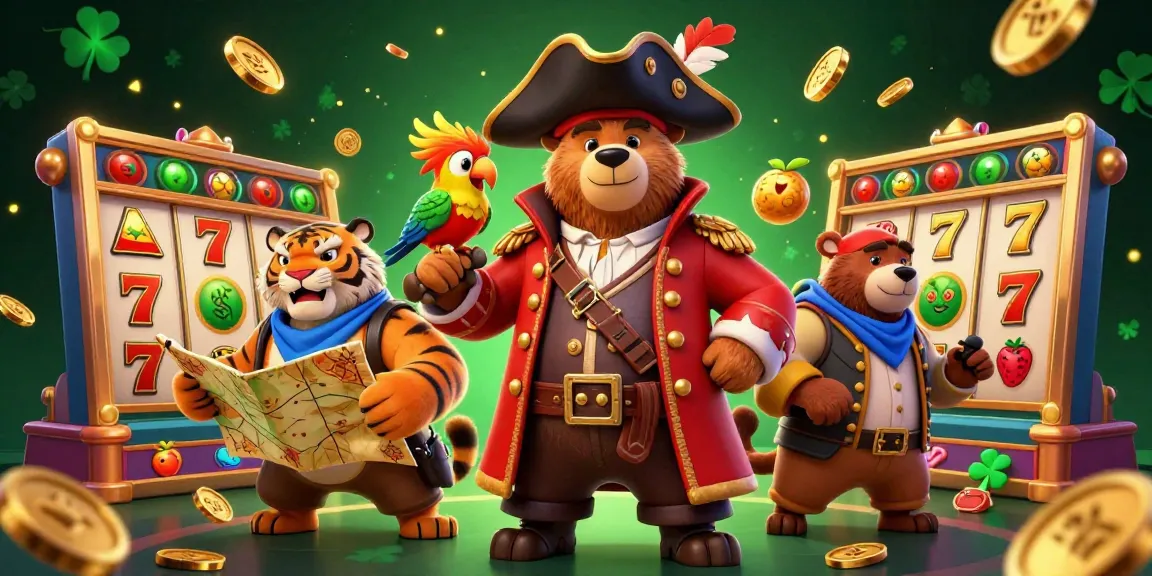 Join the excitement at rusa55 with animated characters playing jackpot slots and winning big!
