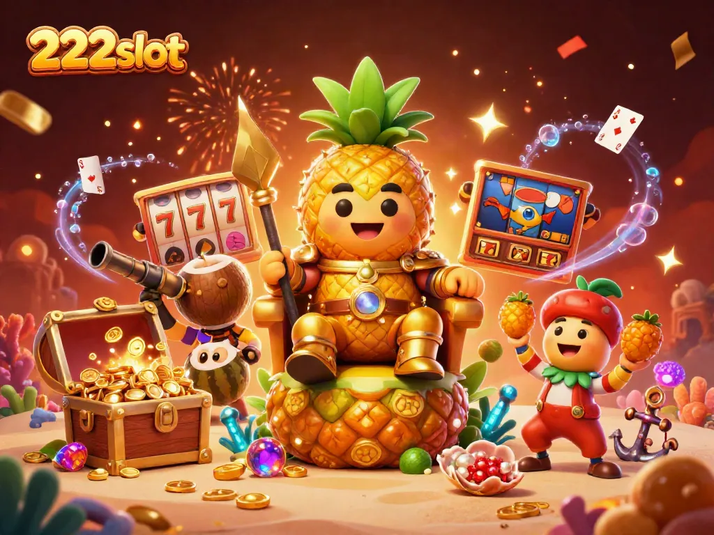 Menangkan kesempatan seru di 222slot dengan raja nanas emas dan karakter menarik.