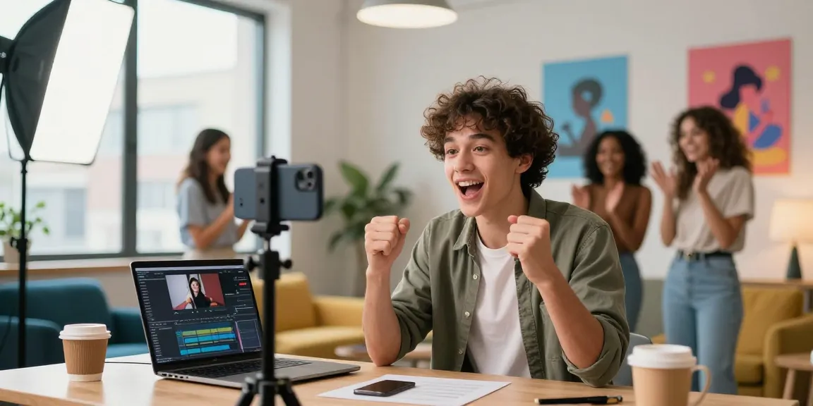 Strategies to get 1000 followers on TikTok showcased in a dynamic content creation scene featuring an influencer filming engaging videos.