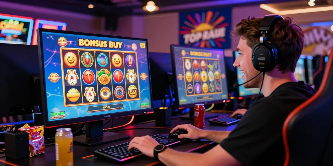 Engaging player on https://aboutderbyshire.co.uk enjoying a vibrant bonus buy slot game experience.