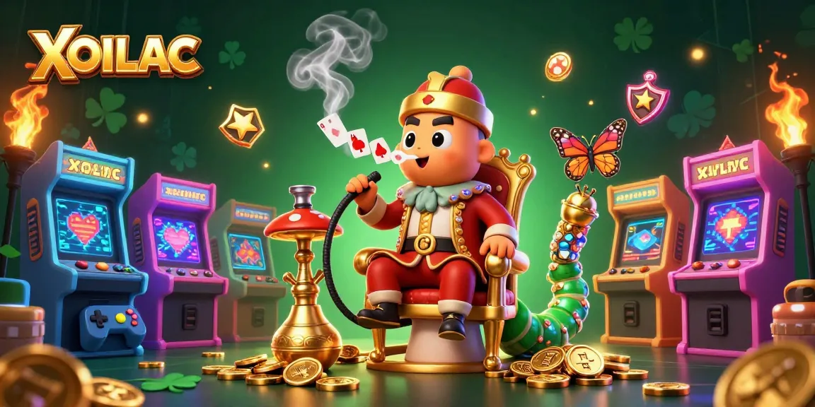 Experience the thrill of XOILAC gaming with a vibrant 3D scene featuring casino elements and characters.