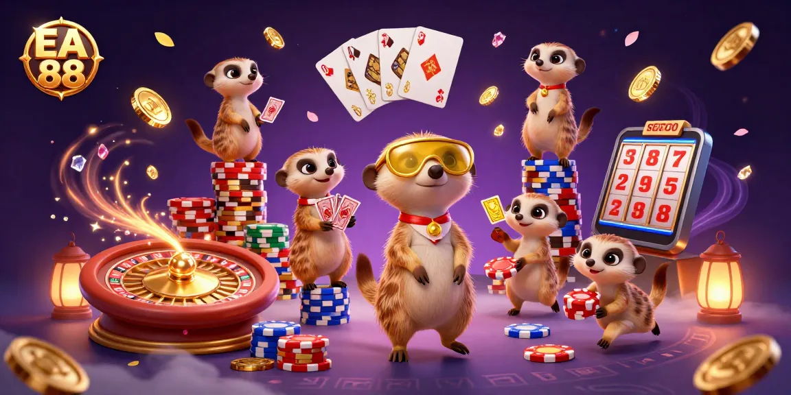Experience the thrill of EA 88 with meerkats running an online casino and dynamic game elements.