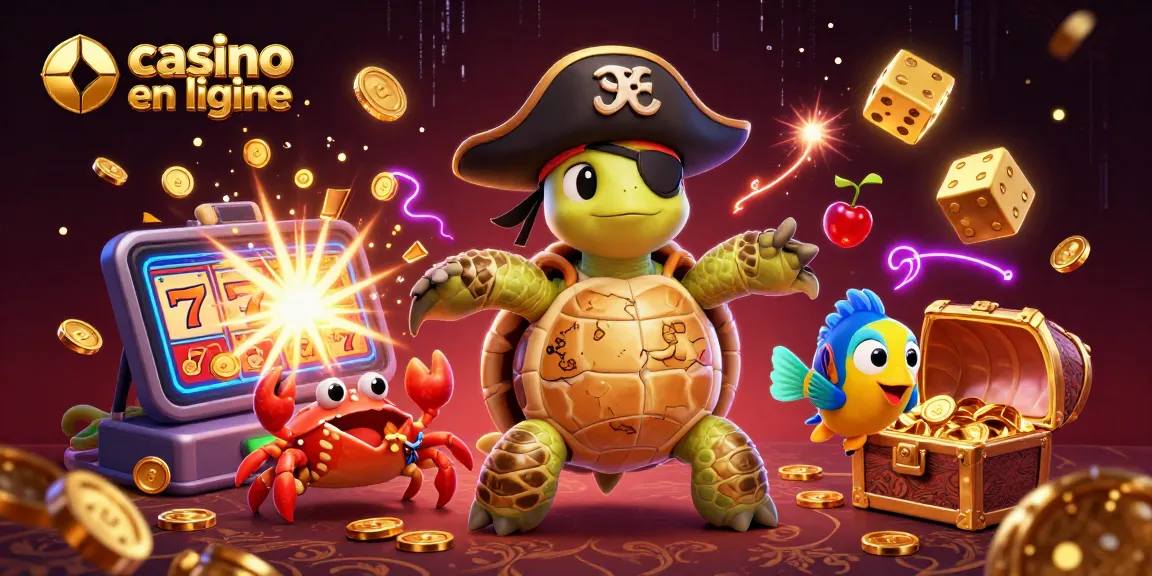 Jouez avec le casino en ligne pendant que la tortue pirate et ses amis découvrent des trésors