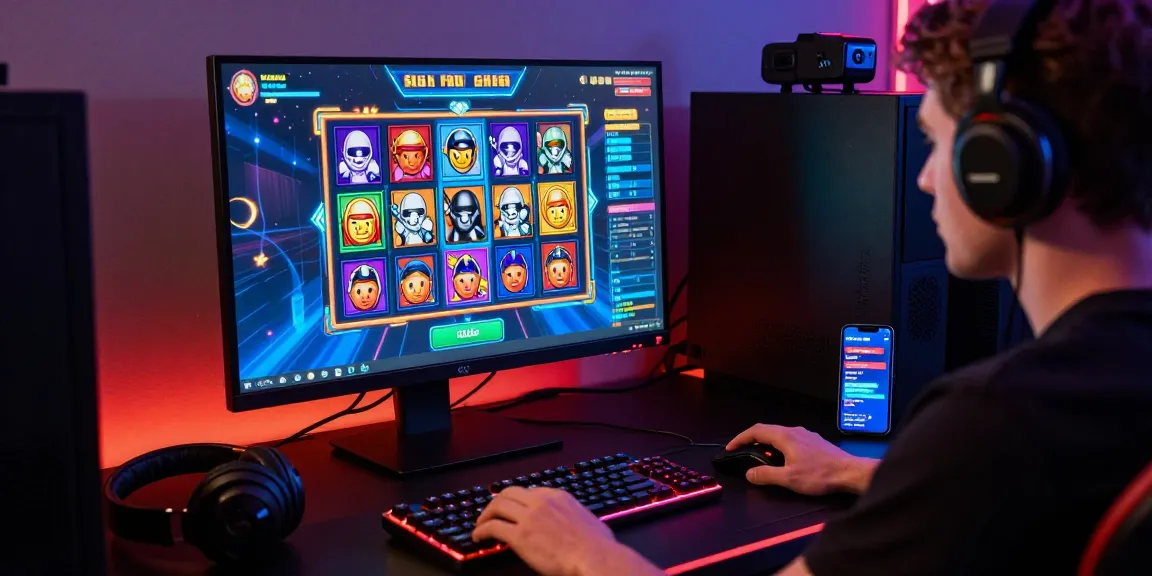 Exciting spaceman online gaming moment with vibrant graphics and immersive setup