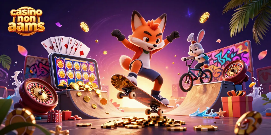 Vivi l'adrenalina nei casino non AAMS con un'illustrazione 3D di un'escursione di gioco ricca di azioni e colori.