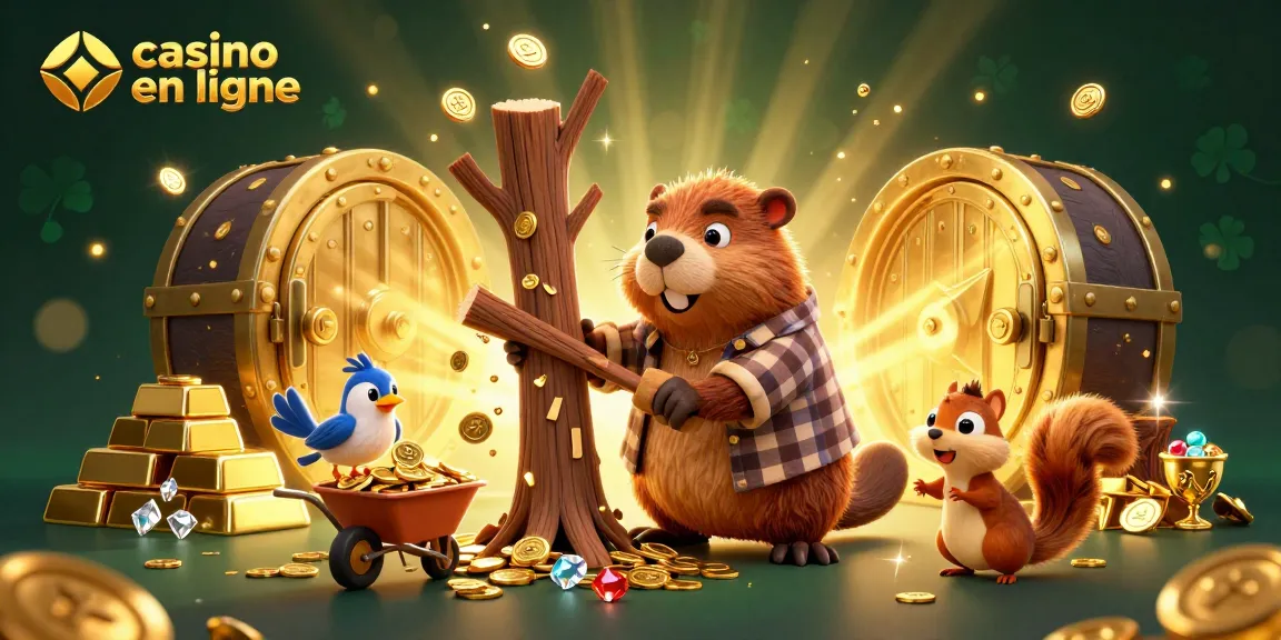 Découvrez l'univers du casino en ligne avec ce dessin animé où un castor et ses amis récoltent des pièces d'or.