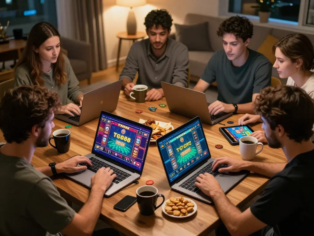 Engaging players enjoying tg88 online casino games with colorful graphics and strategic gameplay.
