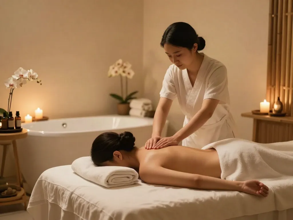 다낭 가라오케 추천을 위한 고급스러운 스파 마사지 치료 이미지