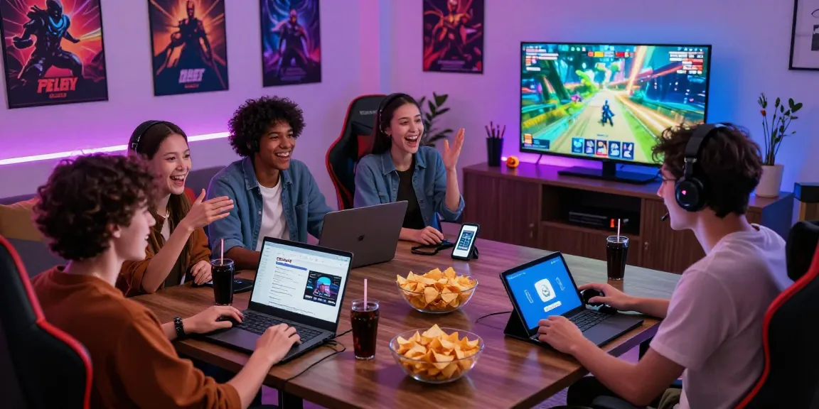 Group enjoying CIKA4D online gaming together in a cozy living room.