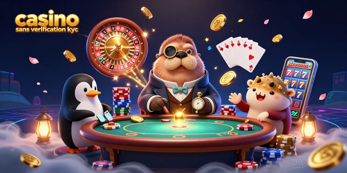 Jouez à des casinos sans vérification KYC avec un phoque en gentleman, dealer et bluffeur