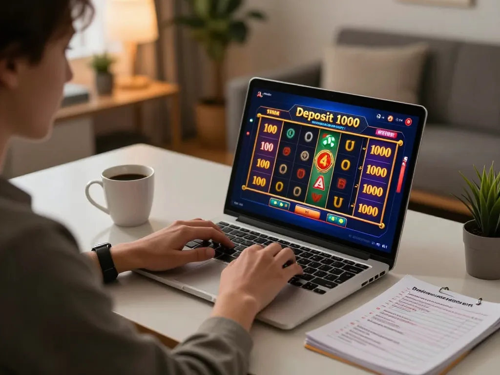 Engage with deposit 1000 slots in an online gaming session at home