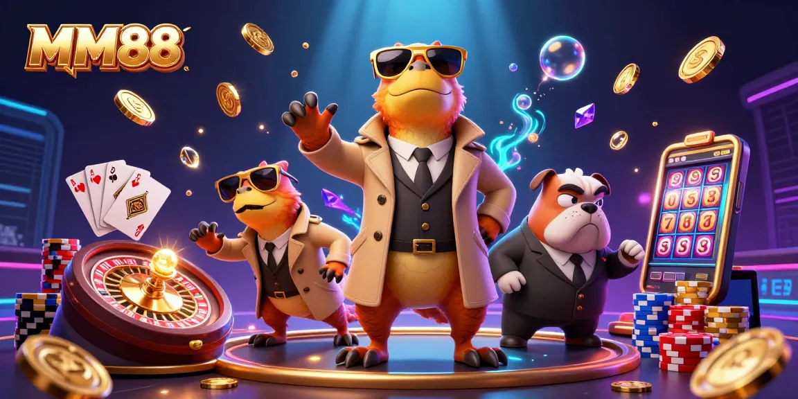 MM88 raptors attempting entry to a VIP lounge with coins and roulette wheel for an engaging gaming experience.