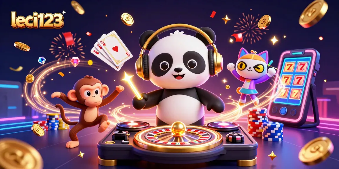 Join the excitement with leci123 as the DJ panda spins winning wheels surrounded by dazzling rewards!