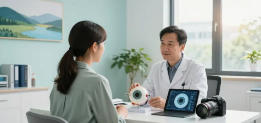 Vision Correction consultation with an expert ophthalmologist in a modern clinic setting.