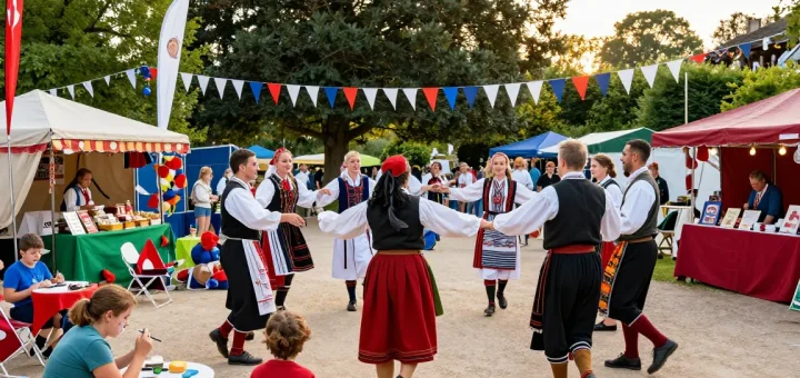 we88 PGSLOT cultural festival showcasing traditional Breton dance and crafts.