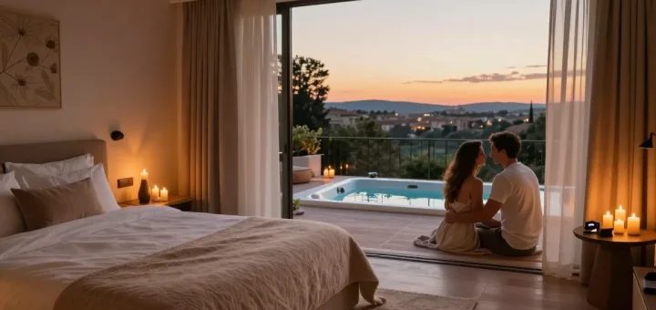 Experience the ultimate hôtel romantique toulouse with a private jacuzzi and ambiance for couples.
