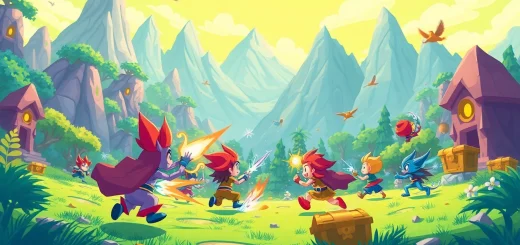 Engaging scene of yono game showcasing vibrant characters in a dynamic fantasy battle.